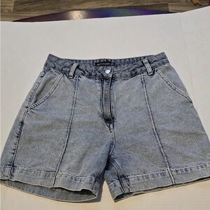 PrettyLittleThing Gray Jean Shorts